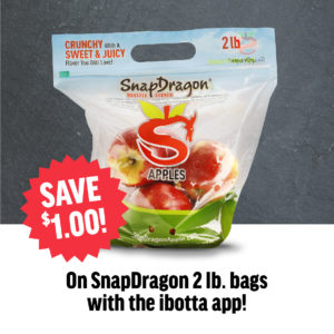 SnapDragon®️ fans nationwide can now receive $1 off their purchase when they use the Ibotta app. | Crunch Time Apple Growers